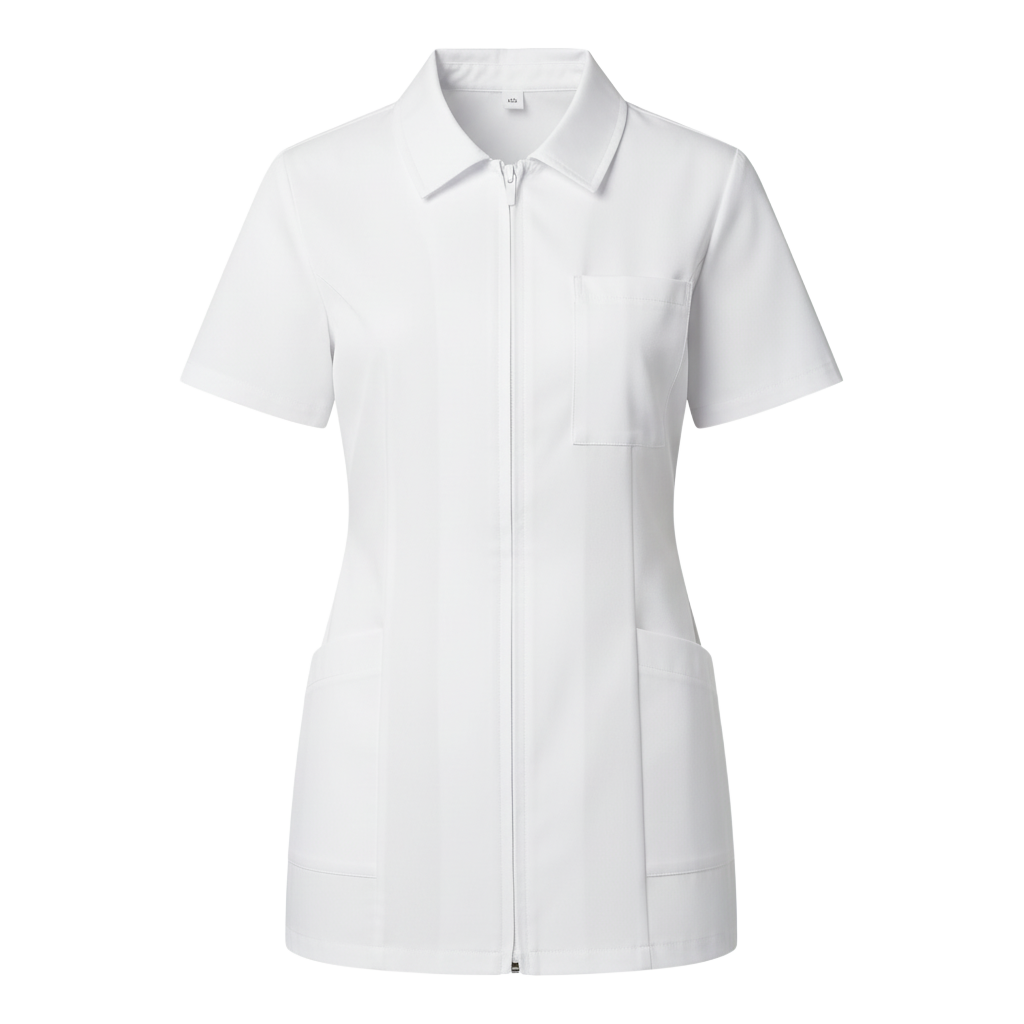 Bata corta mujer zippper